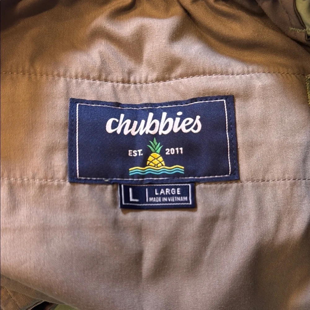Chubbies The Basils 6.0 Everywear Short Green Flat Front Casual Shorts Large